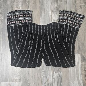 Three Dots boho whimeygoth wide leg pants size large